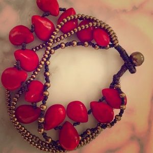 Handmade boho beaded bracelet